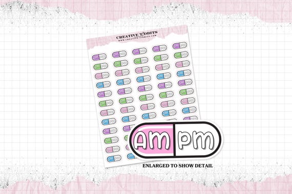 Medication Tracker Stickers for your Planner - Supplement Tracker - Vitamin Tracker - Planner Stickers - Functional Planner Stickers
