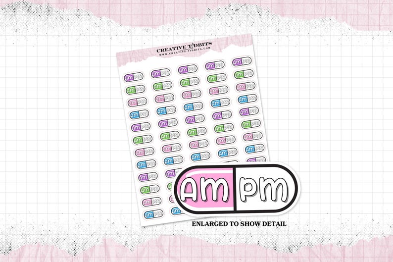 Medication Tracker Stickers for your Planner - Supplement Tracker - Vitamin Tracker - Planner Stickers - Functional Planner Stickers image 1