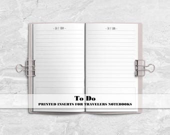 To Do List Traveler's Notebook Insert - Printed Travelers Notebook Insert