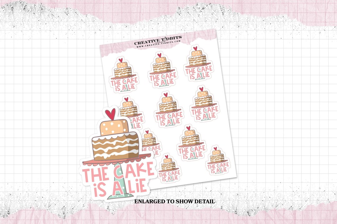 The Cake is a Lie Sticker - Planner Stickers - Functional Planner ...