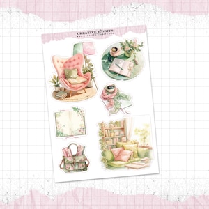 Aesthetic Coquette Journal and Planner Stickers Printed on Your Choice of Paper - Decorative Stickers - Washi Stickers - WS-0084