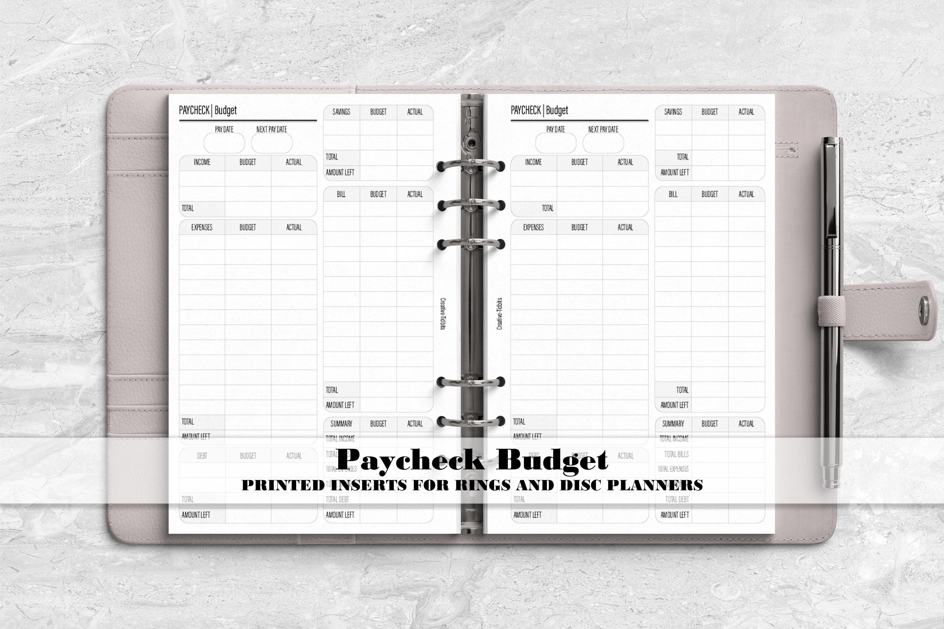 PRINTED Monthly Budget A5 Personal Printed Planner Insert PRINTED Monthly Budget A5 Personal Printed Planner Insert