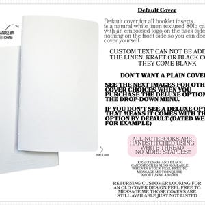 The image is a plain white notebook cover with a blank front side.
