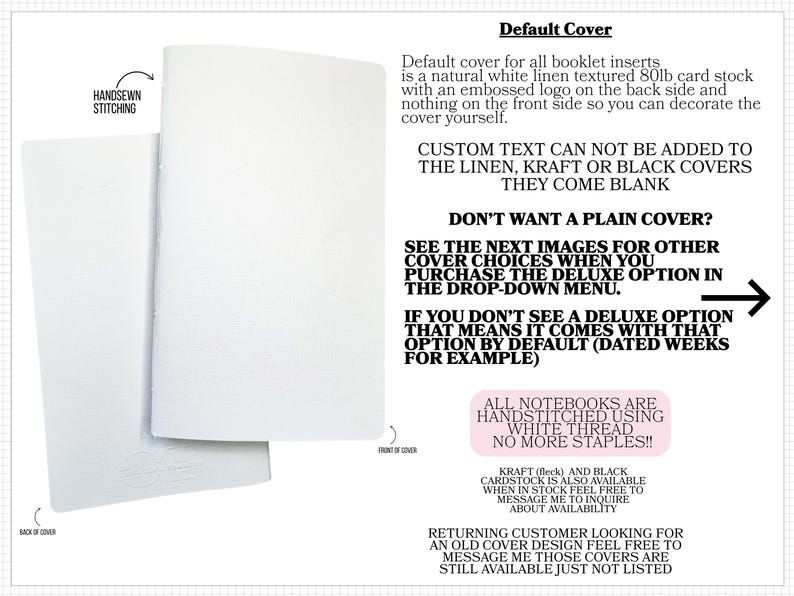 The image is a plain white notebook cover with a blank front side.