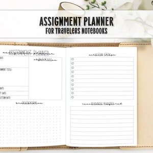 Assignment Planner Insert for Travelers Notebooks - Printed Travelers Notebook Insert