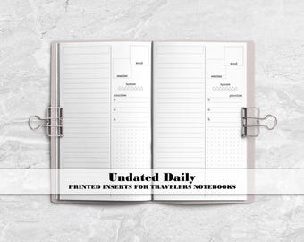 Agenda diaria Traveler's Notebook Insert - Solo días Traveler's Notebook Insert - DO1P TN Insert - Traveler's Notebook Insert - UD-0004