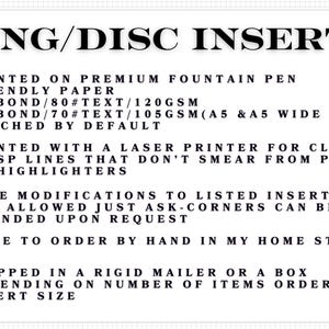 Ring/Disc Inserts