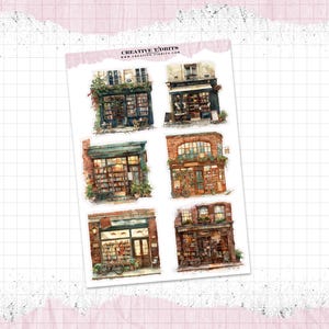 Bookstore Themed Journal and Planner Stickers Printed on Washi Sticker Paper - Decorative Stickers - Washi Stickers - WS-0047