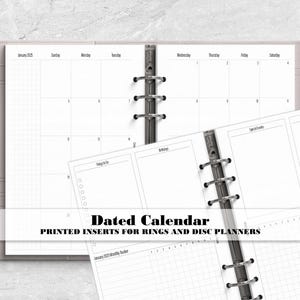 Dated Monthly Calendar with Tracker for Ring or Disc bound Planner - Dated Monthly Calendar - DM-0010