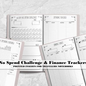 No Spend & Saving Tracker for Travelers Notebook - Printed TN Insert