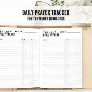Daily Prayer Tracker for Travelers Notebook - Printed TN Insert