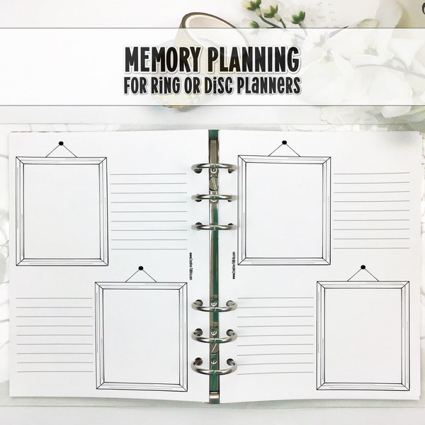 Printed Planner Insert for Ring or Disc Bound Planners - Memory Keeping - Gratitude Journal