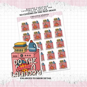 Do the D*amn Laundry Printed Planner Stickers - Chore Stickers - Mature Language - Profanity