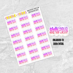 Stickers Possédez votre bizarrerie - Stickers script - Stickers agenda - Stickers citations drôles - Stickers - Stickers typographie