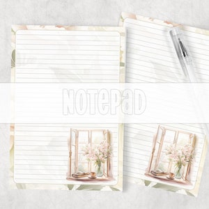 Papelería con motivos de primavera - B6 - Bloc de notas desprendible