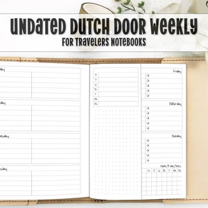 Vertical Dutch Door Travelers Notebook Insert - Printed TN Insert - Travelers Notebook Insert - TN Insert - Dutch Door - VDD-0002