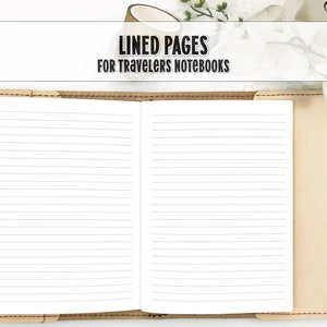 Lined Journal for your Traveler's Notebook -  Printed Traveler's Notebook Insert