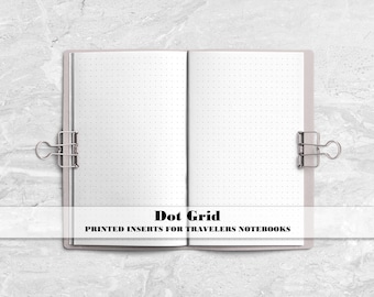 Dot Grid Planner Insert for Travelers Notebook - Printed Travelers Notebook Insert