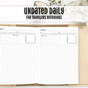 Days on 1 Page Traveler's Notebook Insert - Days Only Travelers Notebook Insert - Traveler's Notebook Insert - TN Insert - UD-0013