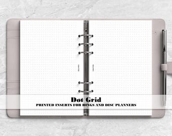 Dot Grid Planner Insert for Ring or Disc Bound Planner - Printed Planner Insert