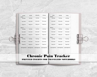 Wellness Tracker for Travelers Notebook - Printed Travelers Notebook Insert