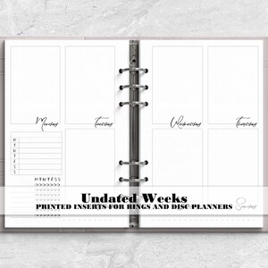 WO2P Rings Planner Insert - Week on 2 Pages Insert- Printed Planner ...