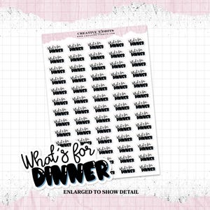 Pour le dîner - Stickers fonctionnels pour agenda - Stickers pour agenda imprimés - Stickers pour agenda - Accessoires pour agenda