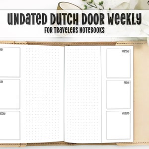 Vertical Dutch Door Travelers Notebook Insert - Printed TN Insert - Travelers Notebook Insert - Dutch Door - VDD-0003