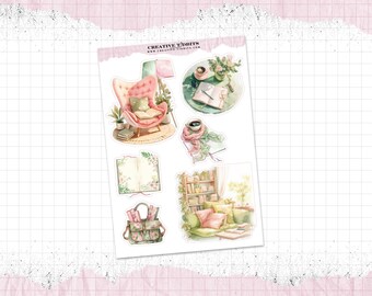 Aesthetic Coquette Journal and Planner Stickers Printed on Your Choice of Paper - Decorative Stickers - Washi Stickers - WS-0084