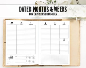 Brush Lettering Guide Traveler's Notebook Insert - Etsy