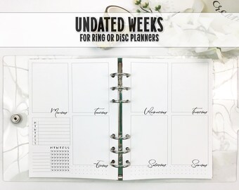 WO2P Planner Insert Week on 2 Pages Insert Printed Planner Insert ...