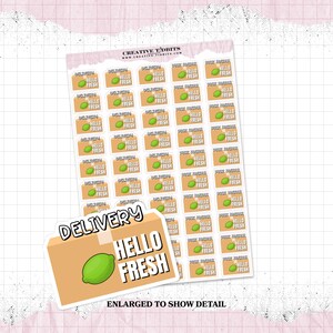 Rappels de livraison et de sélection de repas de kits de repas - Stickers imprimés