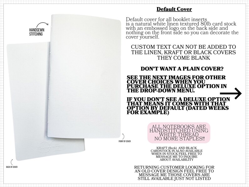 The image is a plain white notebook cover with a blank front side.