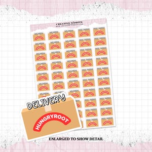 Rappels de livraison et de sélection de repas de kits de repas - Stickers imprimés