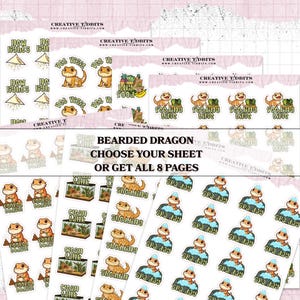 Stickers dragon barbu - Stickers pour animaux de compagnie - Stickers agenda - Stickers barbu