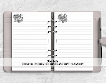 Notes Insert for Ring Bound Planners - Printed Planner Insert