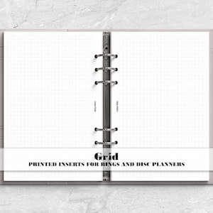Square Grid for Ring and Disc Bound Planner - Printed Planner Insert