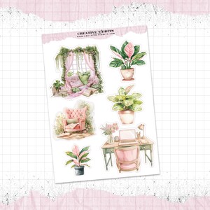 Aesthetic Coquette Journal and Planner Stickers Printed on Your Choice of Paper - Decorative Stickers - Washi Stickers - WS-0085