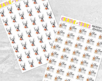 Bird Care Planner Stickers - Feed the Bird Stickers - Clean Bird Cage Stickers - Planner Stickers - Functional Planner Stickers - Reminders