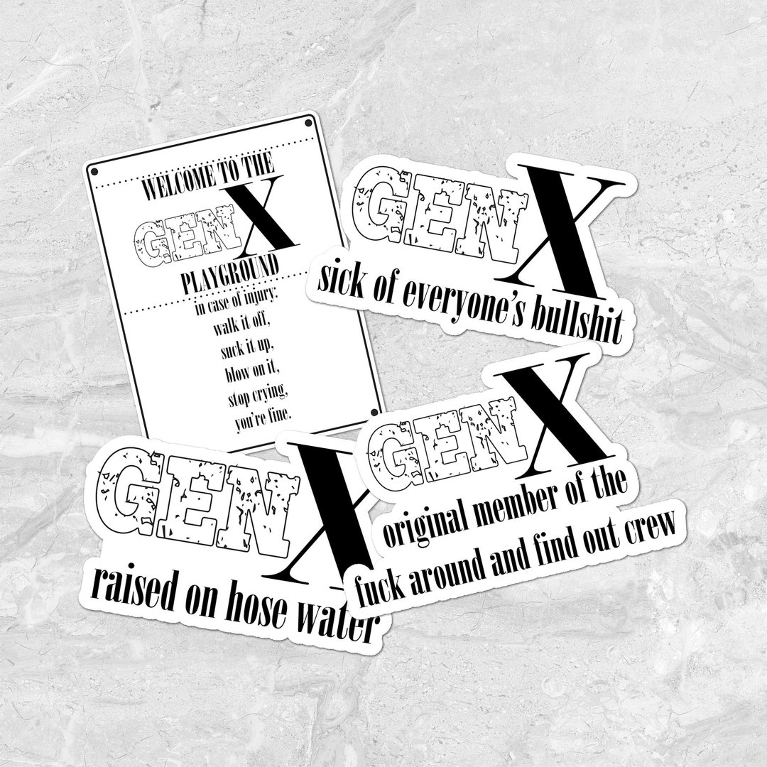 Gen X Flake Sticker Pack Sticker Bomb Sticker Collecting Etsy