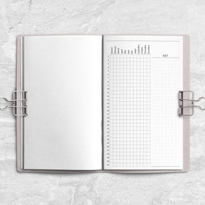 Tracker for Everything Handstitched Booklet Insert for Travelers Notebooks - Printed Travelers Notebook Booklet Insert image 2