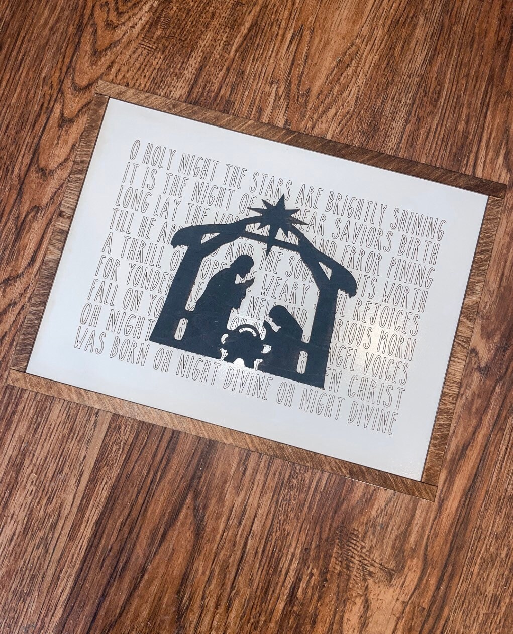 O Holy Night Lyrics and Nativity Christmas 3D Sign - Farmhouse Decor - –  The Crafty Shambles