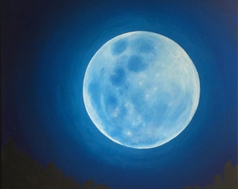 Amazon.co.jp: 桜 海 星空 満月の夜空 美しい アートパネル