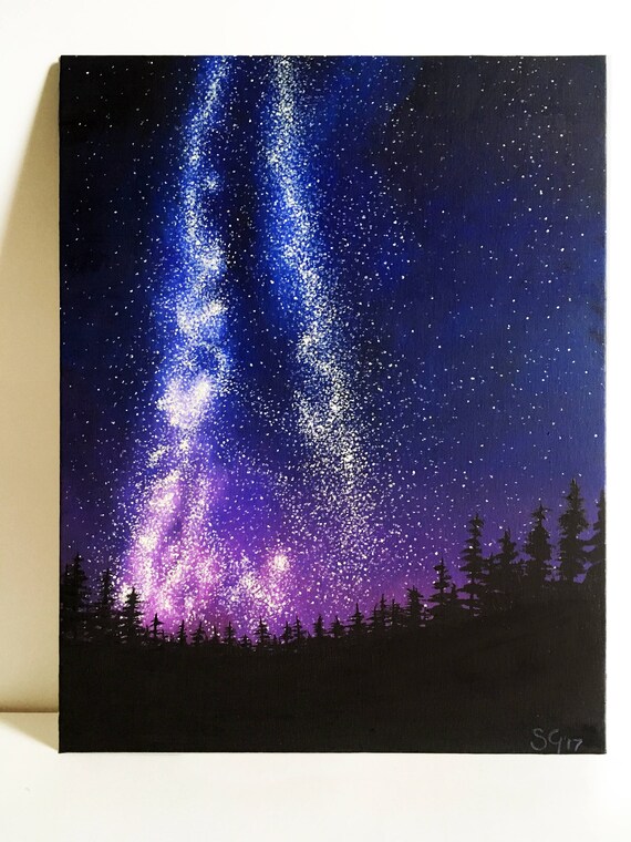 Milky Way Galaxy Painting Celestial Decor Night Sky Decor Living Room Decor Bedroom Decor Sky Art Star Decor Sci Fi Decor