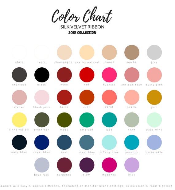 Raw Silk Colour Chart