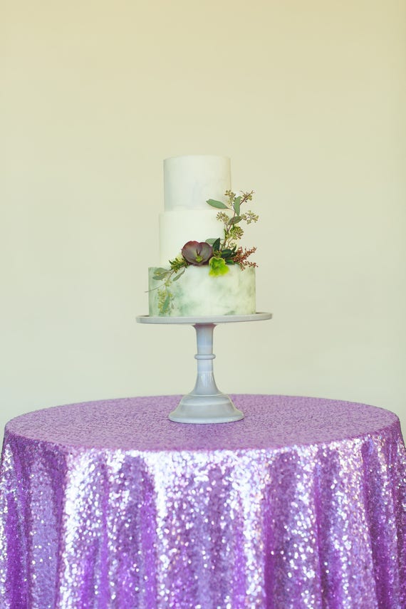 Lavender Sequin Tablecloth Lavender Wedding decor Lavender | Etsy