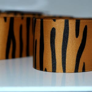 Lint met tijgergrosgrain dierenprint 38 mm breed, (prijs per meter), ambachtelijk lint, lint, rand, naaibenodigdheden