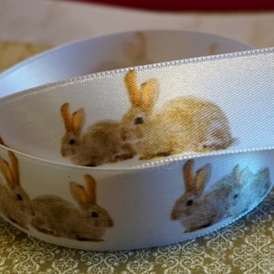 Ostern 25mm Satinband Hase Hase Kuchenkranz Blumen