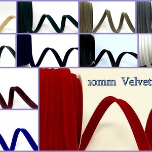 Luxus Samt Paspelband Bindekordel Kante 10mm (Preis/Meter) uk Zierborte, Nähen Polsterstoff Rot Schwarz Creme Elfenbein Grün Burgund Blau Grau Grau