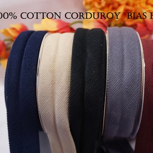 Luxus 100% Baumwolle Cord Schrägband 30 mm Handwerk uk band, trimmen, Nähen Quilting, Blau, Grau, Schwarz Creme Burgund Braun Grün
